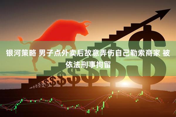 银河策略 男子点外卖后故意弄伤自己勒索商家 被依法刑事拘留